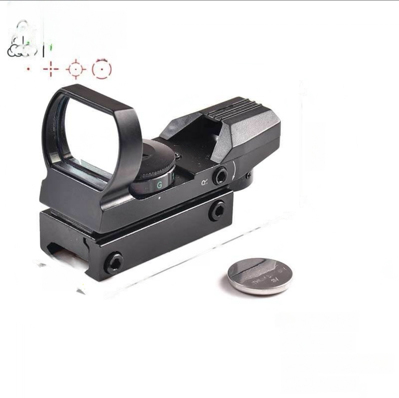 1X22X33 Aluminum Red Green Dot Gun Sight Scope Reflex Sight with 20mm Rail